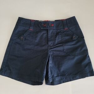 E. LAND American Campus Casual Nautical Navy Blue Shorts Size S Nautical Y2K